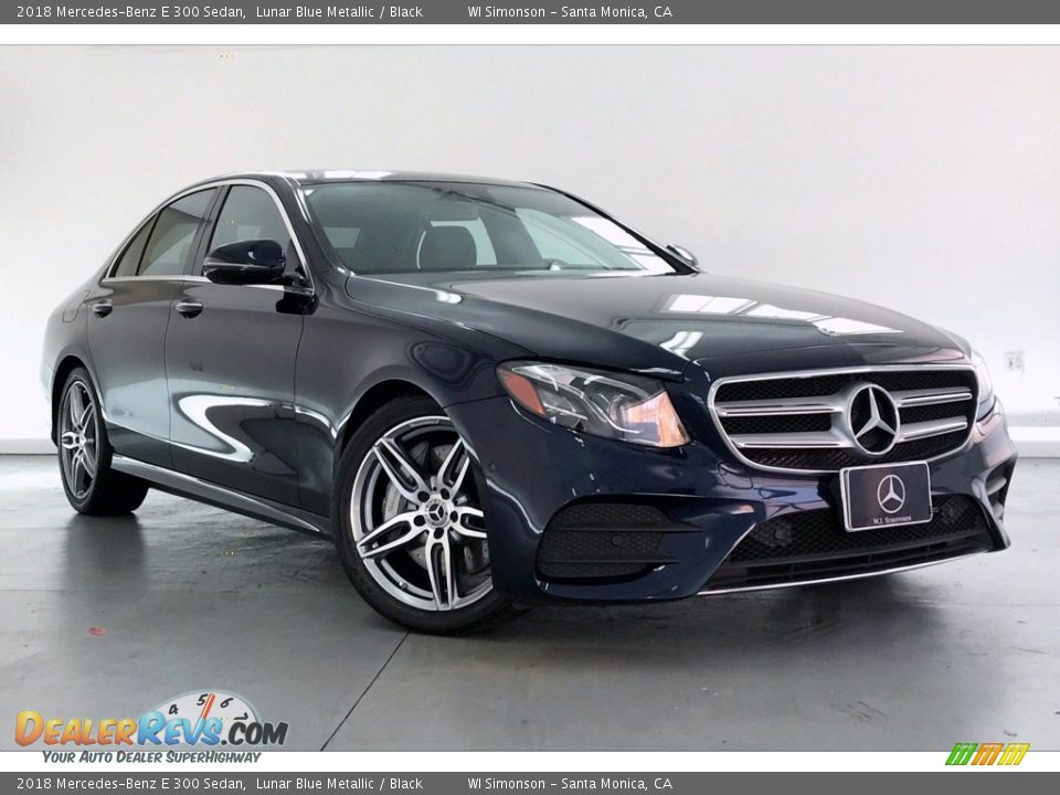 2018 Mercedes-Benz E 300 Sedan Lunar Blue Metallic / Black Photo #34