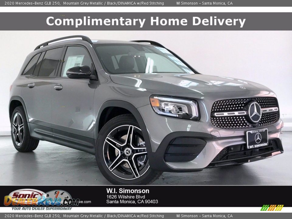 2020 Mercedes-Benz GLB 250 Mountain Grey Metallic / Black/DINAMICA w/Red Stitching Photo #1