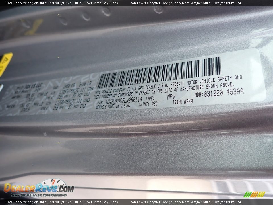 2020 Jeep Wrangler Unlimited Willys 4x4 Billet Silver Metallic / Black Photo #14