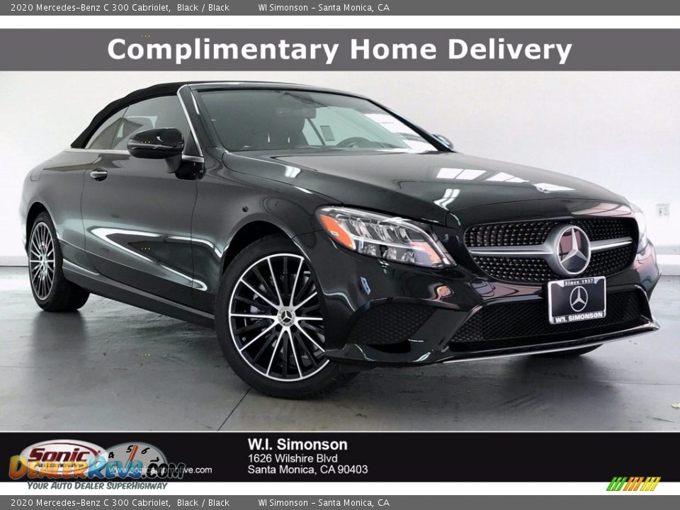 2020 Mercedes-Benz C 300 Cabriolet Black / Black Photo #1