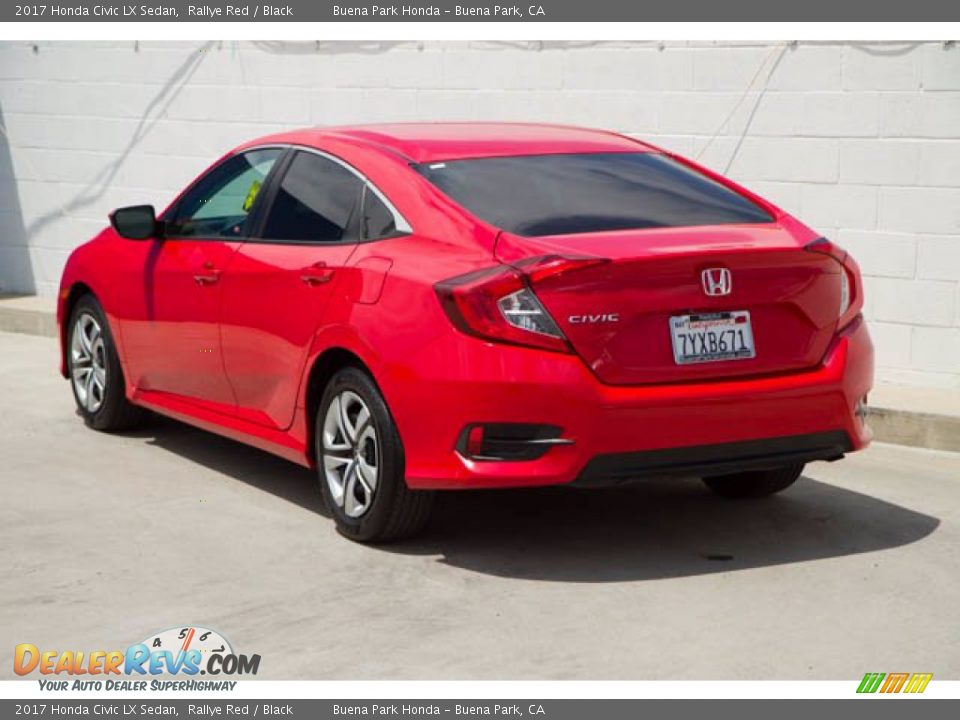 2017 Honda Civic LX Sedan Rallye Red / Black Photo #2