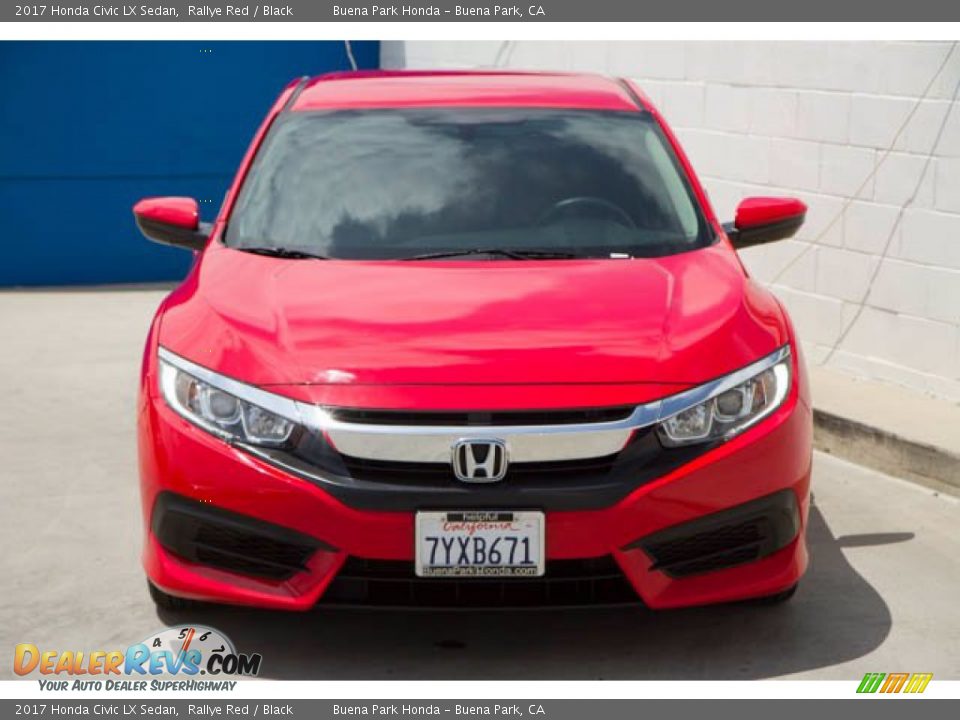 2017 Honda Civic LX Sedan Rallye Red / Black Photo #7