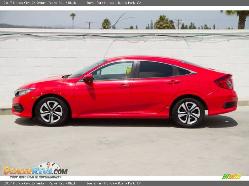 2017 Honda Civic LX Sedan Rallye Red / Black Photo #10