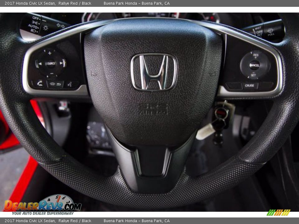 2017 Honda Civic LX Sedan Rallye Red / Black Photo #15