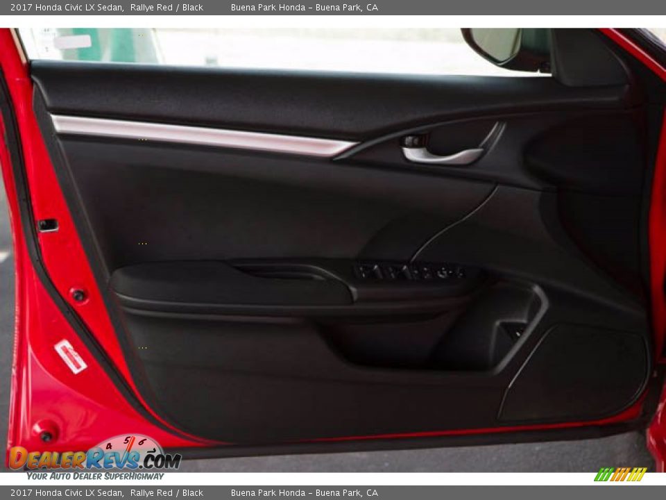 2017 Honda Civic LX Sedan Rallye Red / Black Photo #26