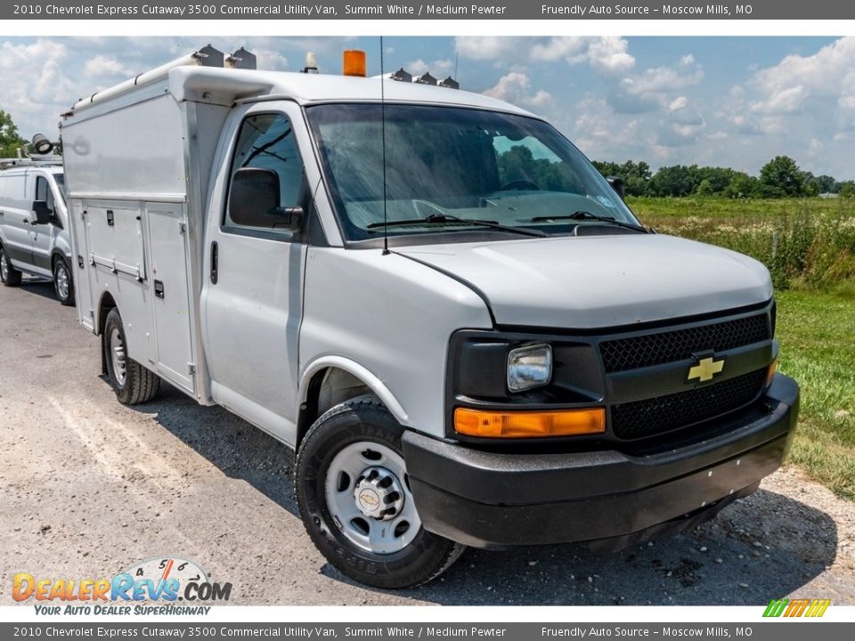 2010 Chevrolet Express Cutaway 3500 Commercial Utility Van Summit White / Medium Pewter Photo #1