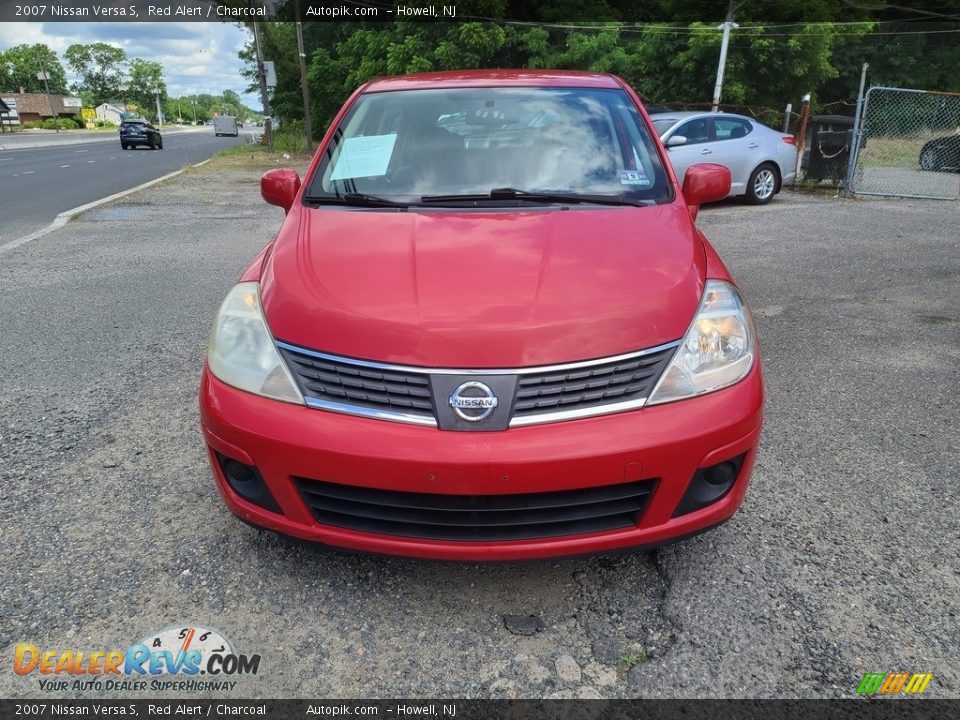 2007 Nissan Versa S Red Alert / Charcoal Photo #7