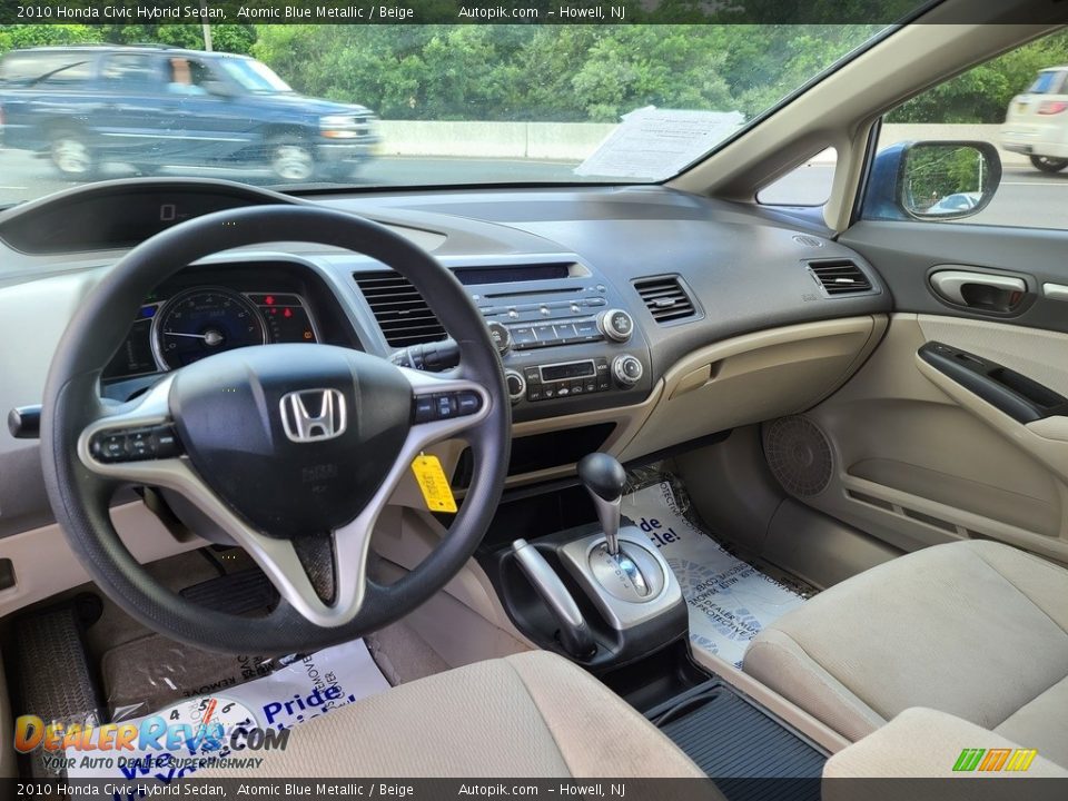 2010 Honda Civic Hybrid Sedan Atomic Blue Metallic / Beige Photo #9