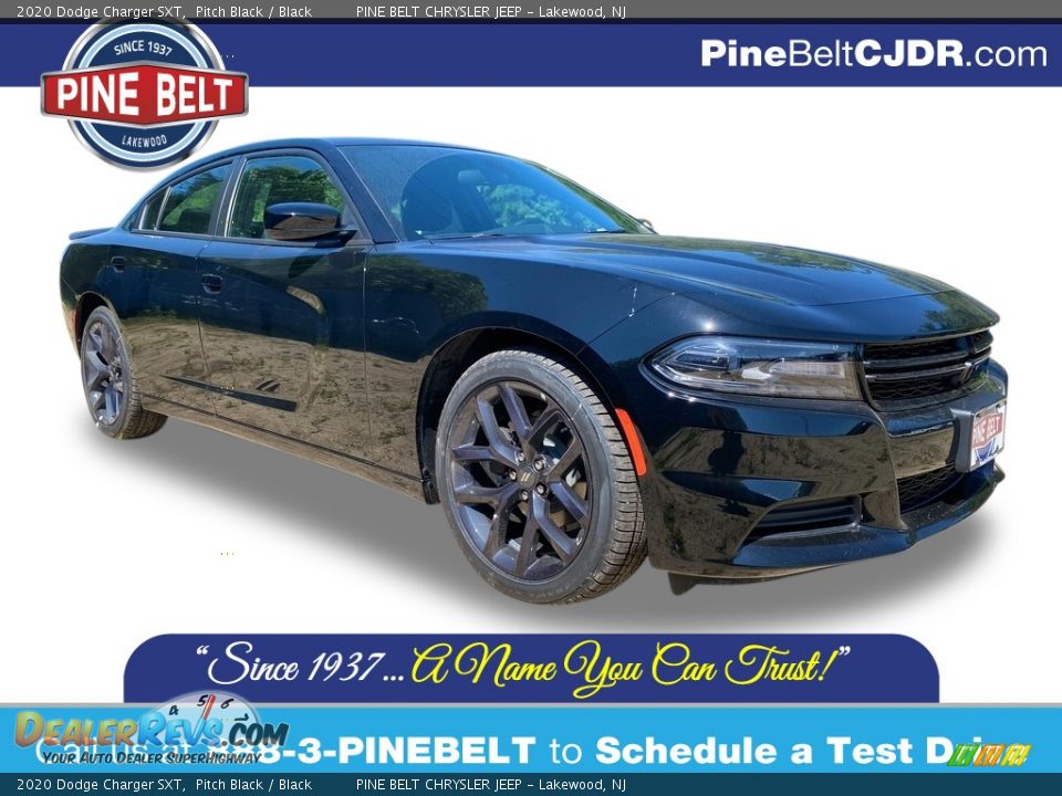 2020 Dodge Charger SXT Pitch Black / Black Photo #1