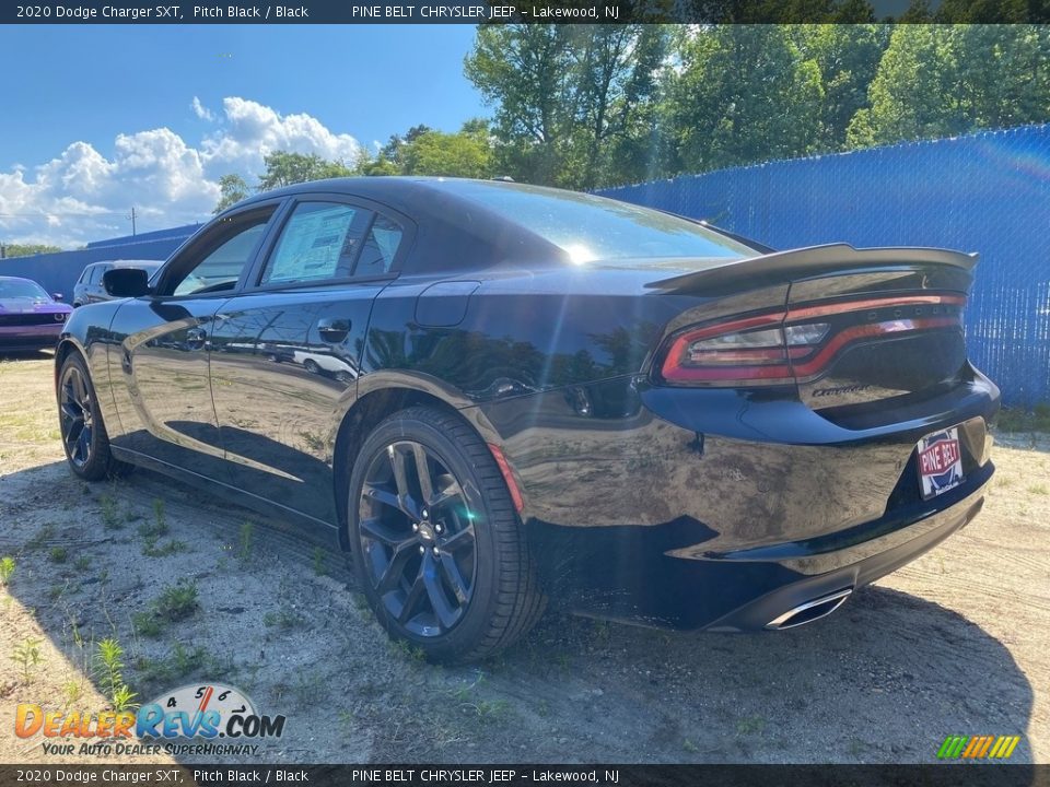 2020 Dodge Charger SXT Pitch Black / Black Photo #5