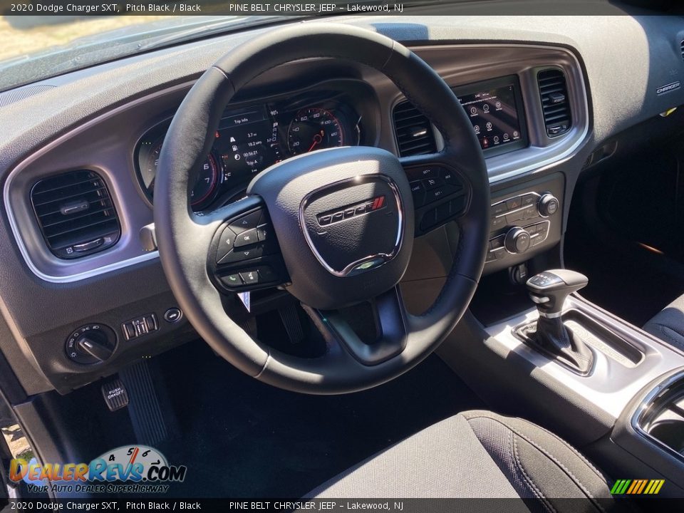 2020 Dodge Charger SXT Pitch Black / Black Photo #10