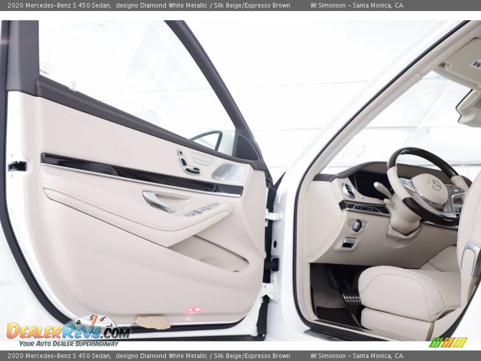 2020 Mercedes-Benz S 450 Sedan designo Diamond White Metallic / Silk Beige/Espresso Brown Photo #9