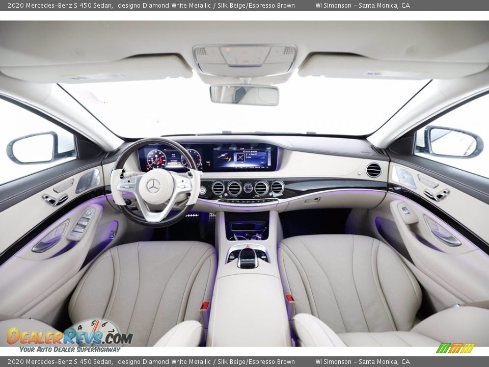 2020 Mercedes-Benz S 450 Sedan designo Diamond White Metallic / Silk Beige/Espresso Brown Photo #10