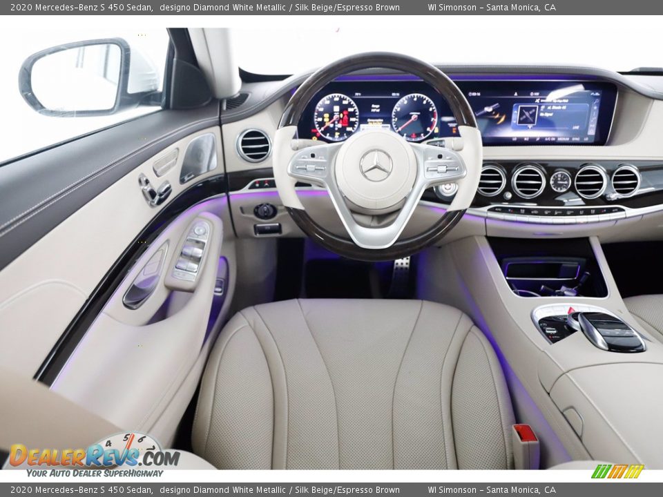 2020 Mercedes-Benz S 450 Sedan designo Diamond White Metallic / Silk Beige/Espresso Brown Photo #11