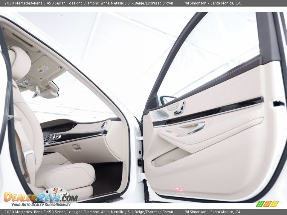 2020 Mercedes-Benz S 450 Sedan designo Diamond White Metallic / Silk Beige/Espresso Brown Photo #15