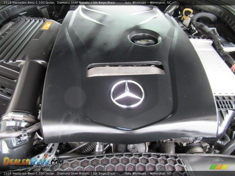 2018 Mercedes-Benz C 300 Sedan Diamond Silver Metallic / Silk Beige/Black Photo #6