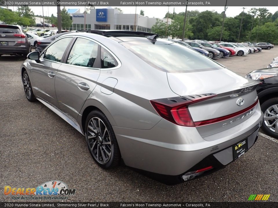 2020 Hyundai Sonata Limited Shimmering Silver Pearl / Black Photo #6