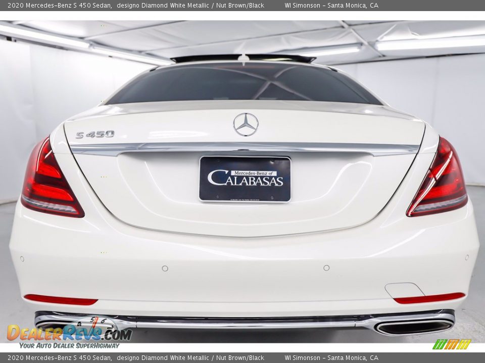 2020 Mercedes-Benz S 450 Sedan designo Diamond White Metallic / Nut Brown/Black Photo #4
