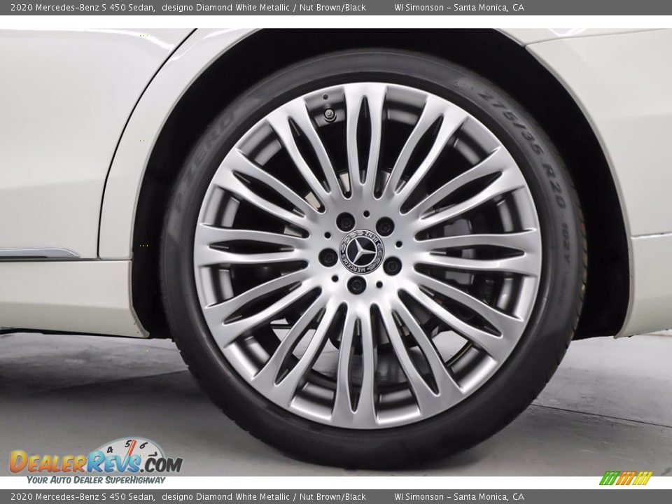 2020 Mercedes-Benz S 450 Sedan designo Diamond White Metallic / Nut Brown/Black Photo #8