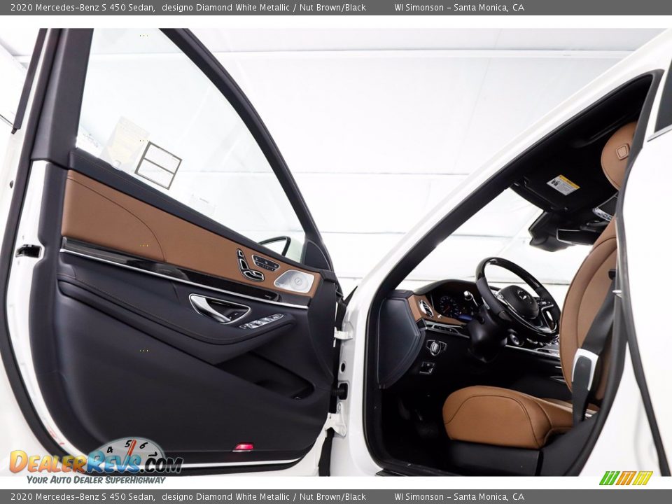 2020 Mercedes-Benz S 450 Sedan designo Diamond White Metallic / Nut Brown/Black Photo #9