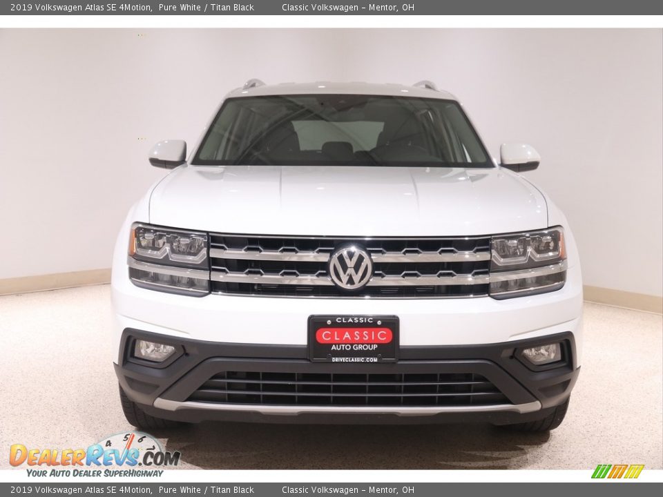 2019 Volkswagen Atlas SE 4Motion Pure White / Titan Black Photo #2