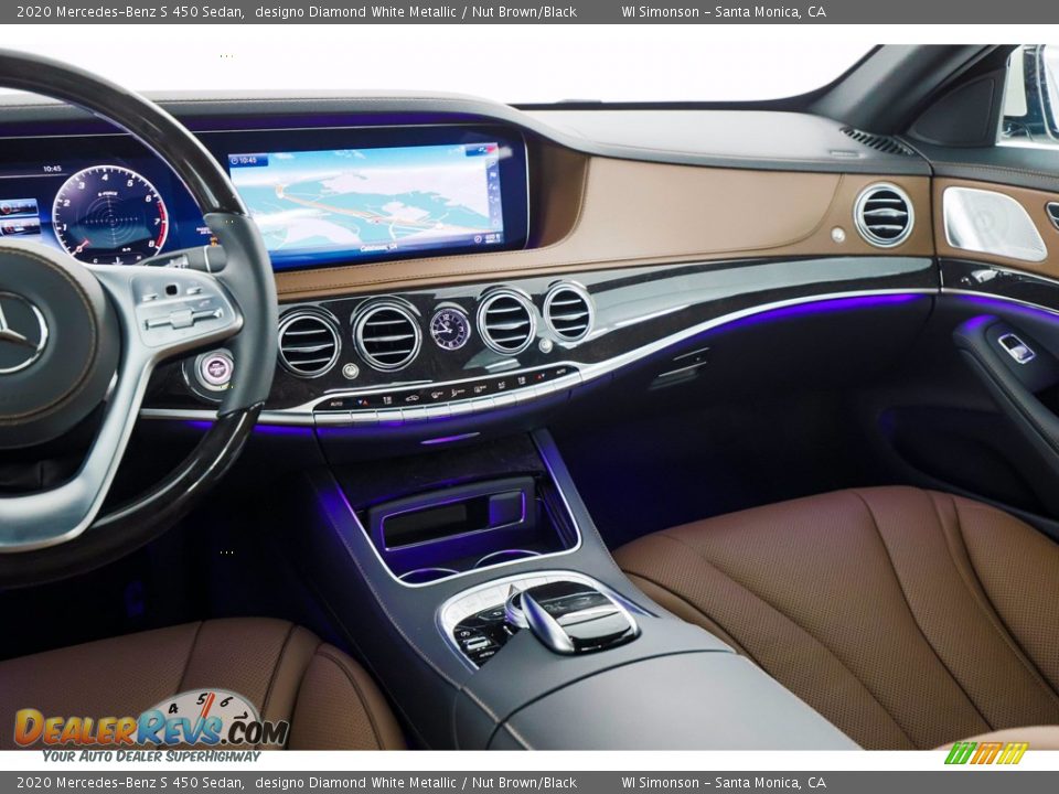 2020 Mercedes-Benz S 450 Sedan designo Diamond White Metallic / Nut Brown/Black Photo #13