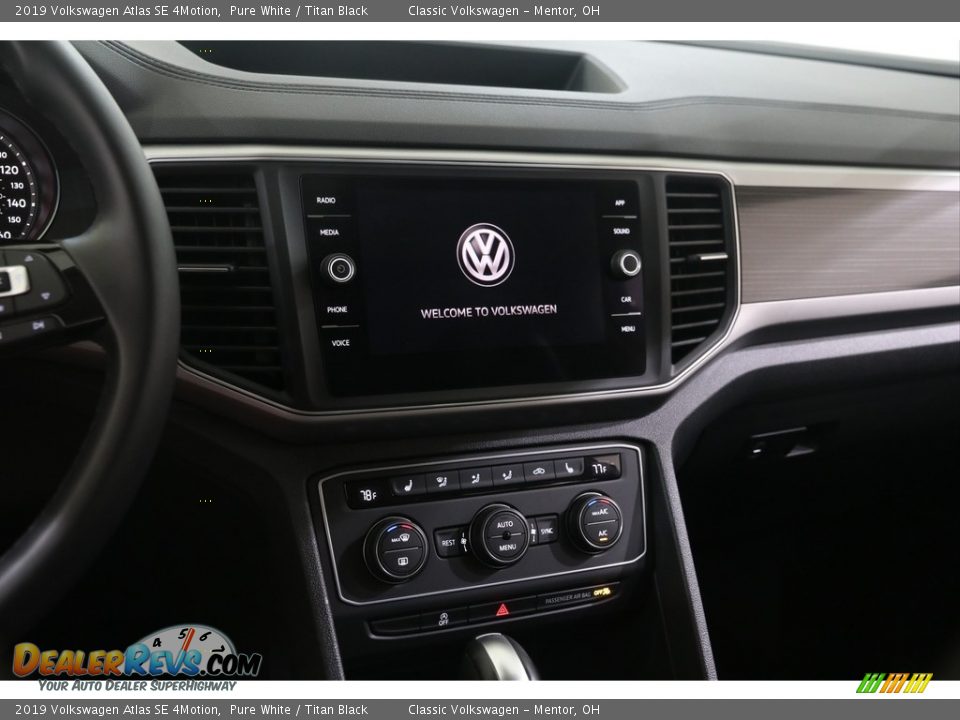 2019 Volkswagen Atlas SE 4Motion Pure White / Titan Black Photo #9