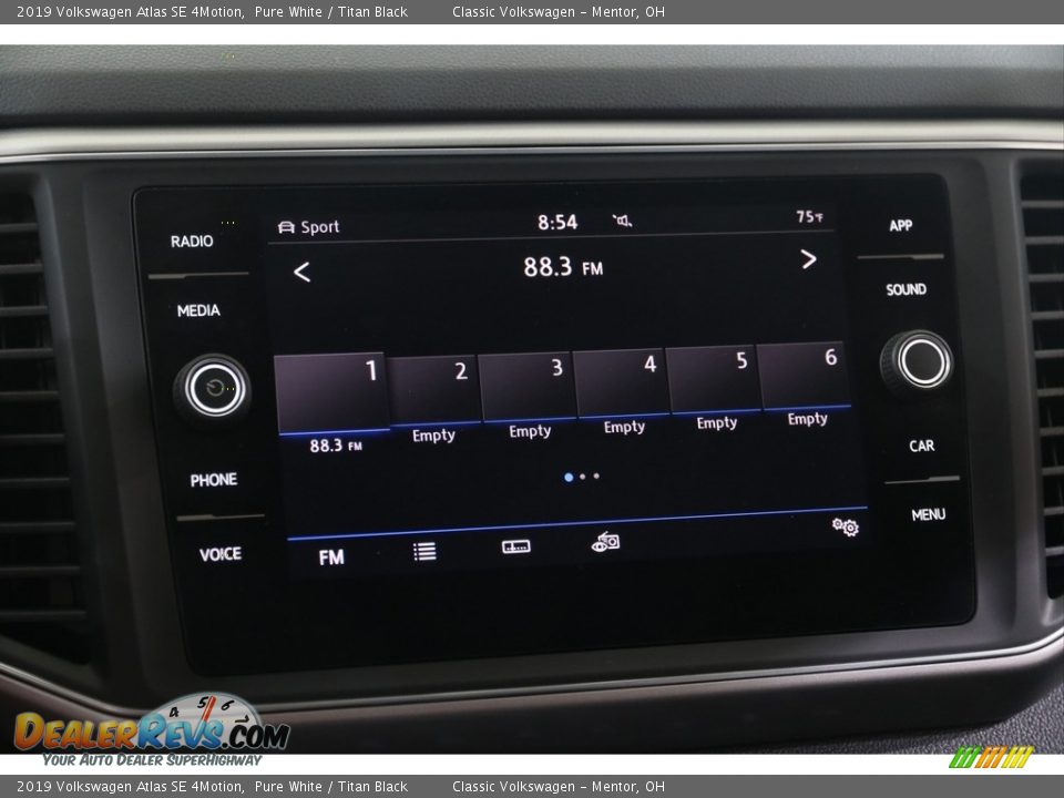 2019 Volkswagen Atlas SE 4Motion Pure White / Titan Black Photo #10