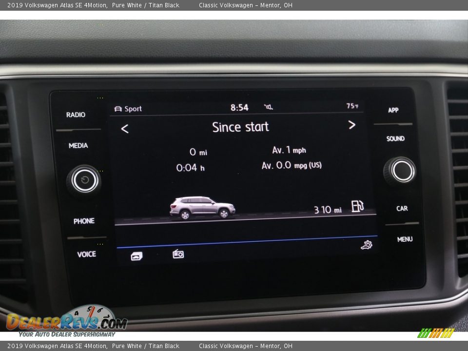 2019 Volkswagen Atlas SE 4Motion Pure White / Titan Black Photo #12