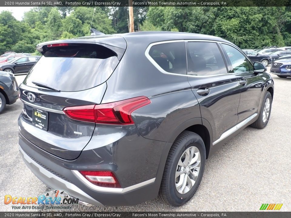 2020 Hyundai Santa Fe SEL AWD Portofino Gray / Espresso/Gray Photo #2