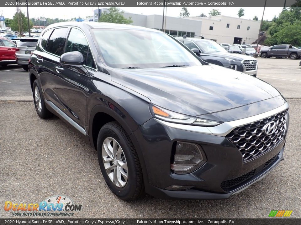 2020 Hyundai Santa Fe SEL AWD Portofino Gray / Espresso/Gray Photo #3