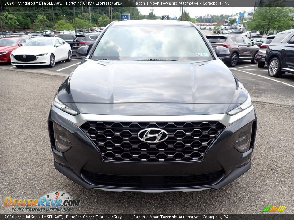 2020 Hyundai Santa Fe SEL AWD Portofino Gray / Espresso/Gray Photo #4