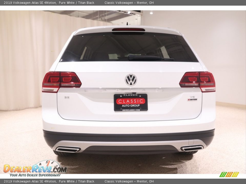 2019 Volkswagen Atlas SE 4Motion Pure White / Titan Black Photo #18