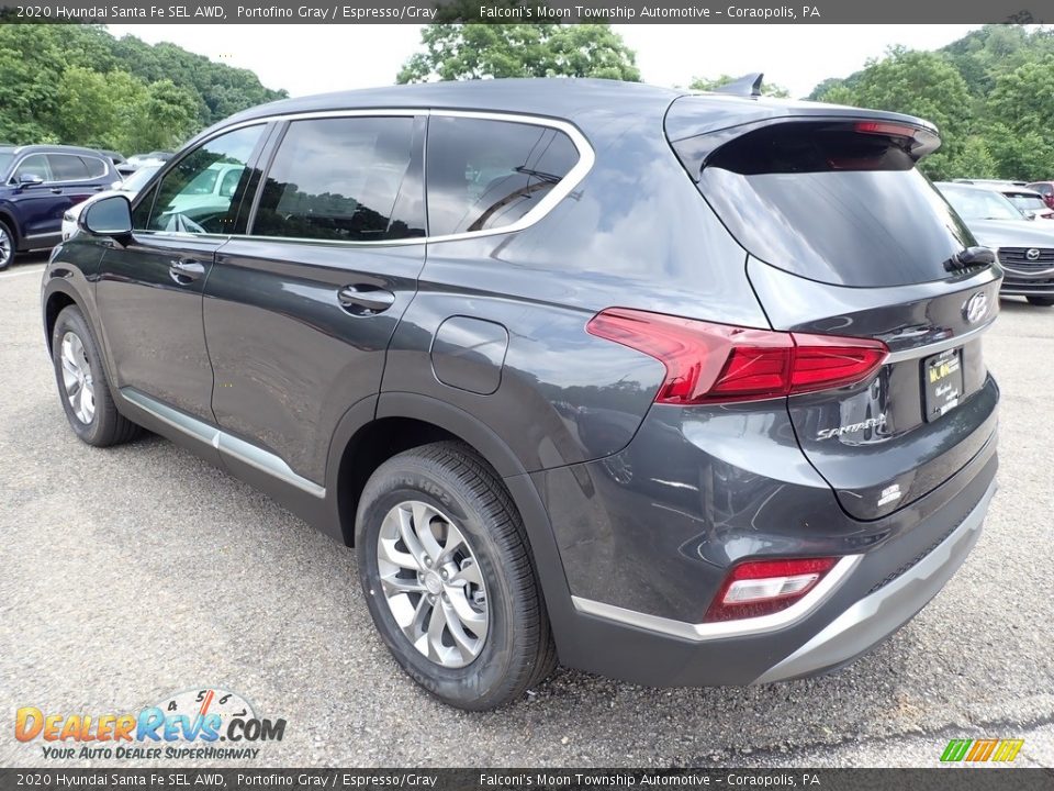 2020 Hyundai Santa Fe SEL AWD Portofino Gray / Espresso/Gray Photo #6