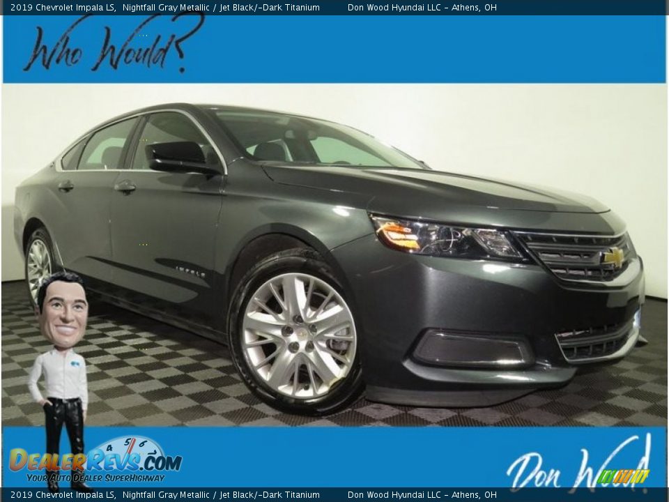 2019 Chevrolet Impala LS Nightfall Gray Metallic / Jet Black/­Dark Titanium Photo #1