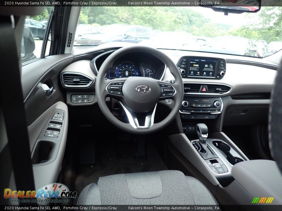 2020 Hyundai Santa Fe SEL AWD Portofino Gray / Espresso/Gray Photo #9