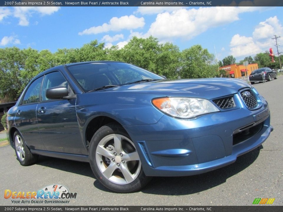 2007 Subaru Impreza 2.5i Sedan Newport Blue Pearl / Anthracite Black Photo #1