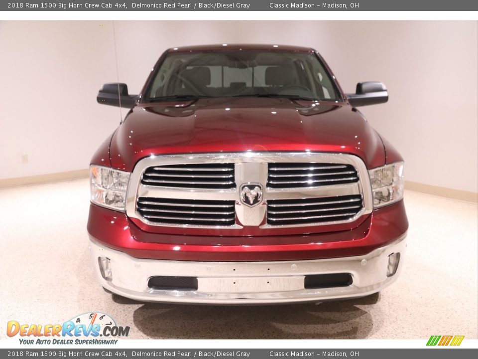 2018 Ram 1500 Big Horn Crew Cab 4x4 Delmonico Red Pearl / Black/Diesel Gray Photo #2