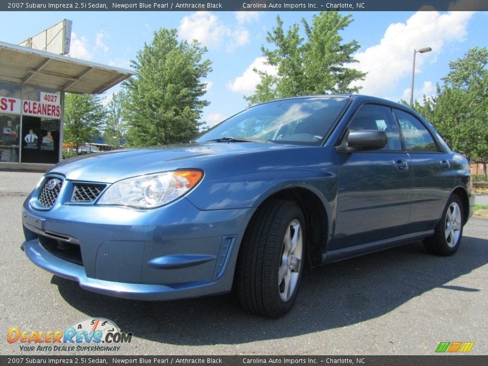 2007 Subaru Impreza 2.5i Sedan Newport Blue Pearl / Anthracite Black Photo #6