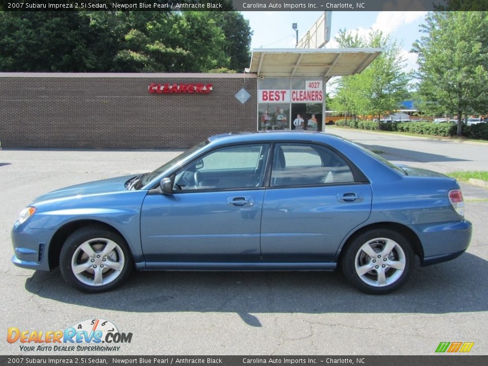 2007 Subaru Impreza 2.5i Sedan Newport Blue Pearl / Anthracite Black Photo #7