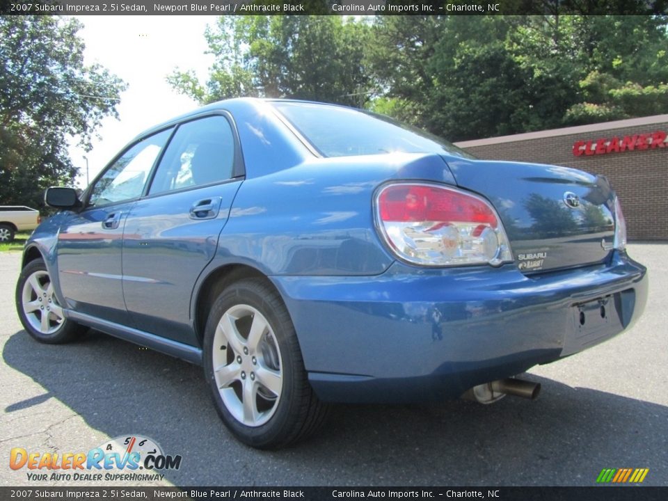 2007 Subaru Impreza 2.5i Sedan Newport Blue Pearl / Anthracite Black Photo #8