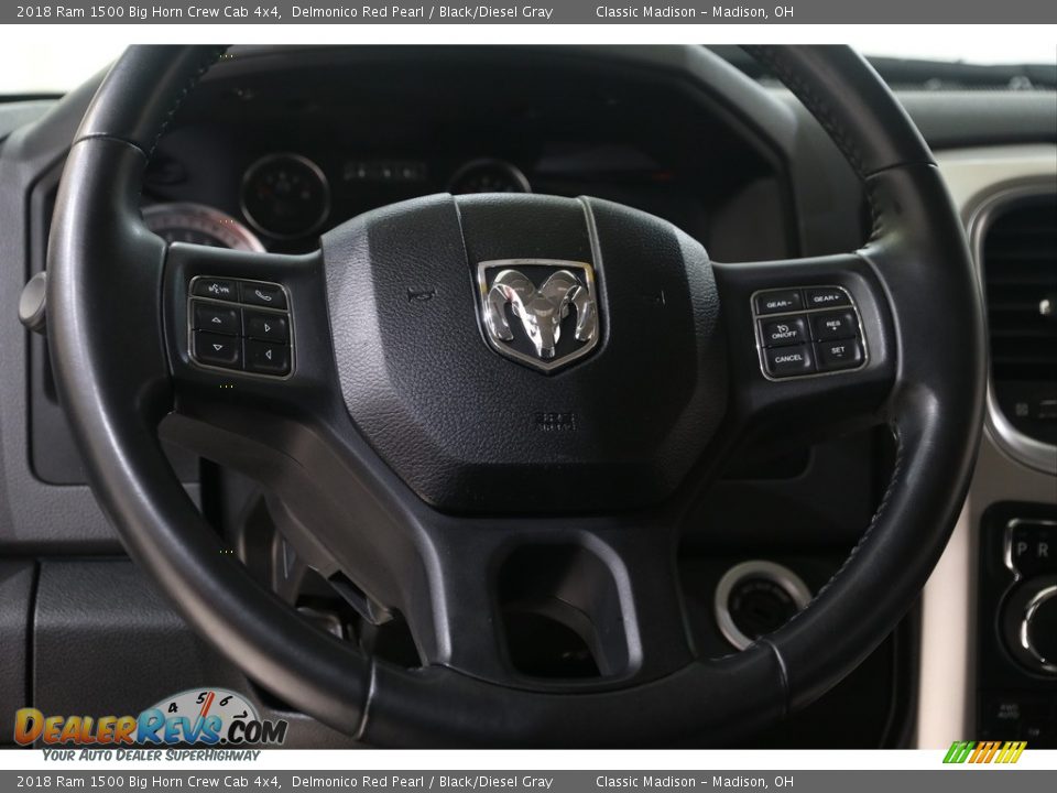 2018 Ram 1500 Big Horn Crew Cab 4x4 Delmonico Red Pearl / Black/Diesel Gray Photo #7