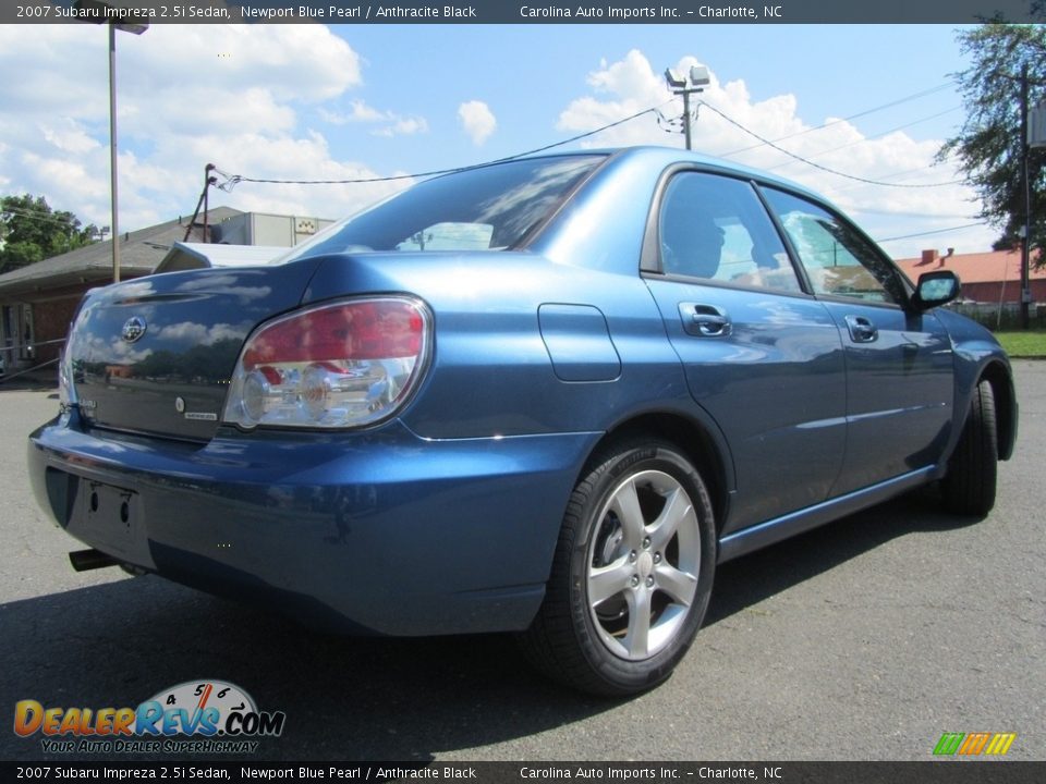 2007 Subaru Impreza 2.5i Sedan Newport Blue Pearl / Anthracite Black Photo #10