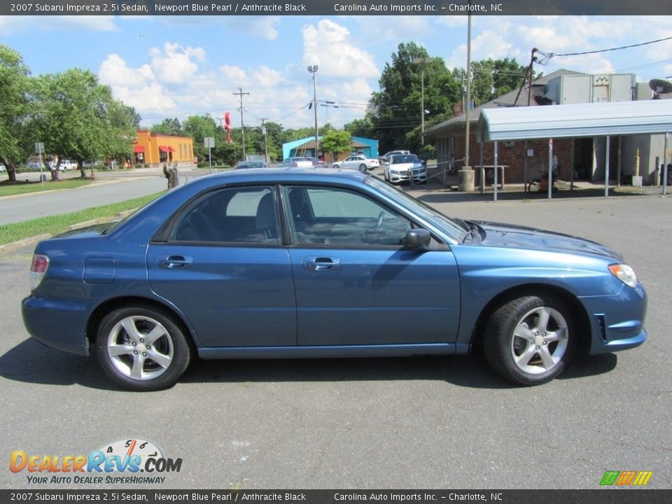 2007 Subaru Impreza 2.5i Sedan Newport Blue Pearl / Anthracite Black Photo #11