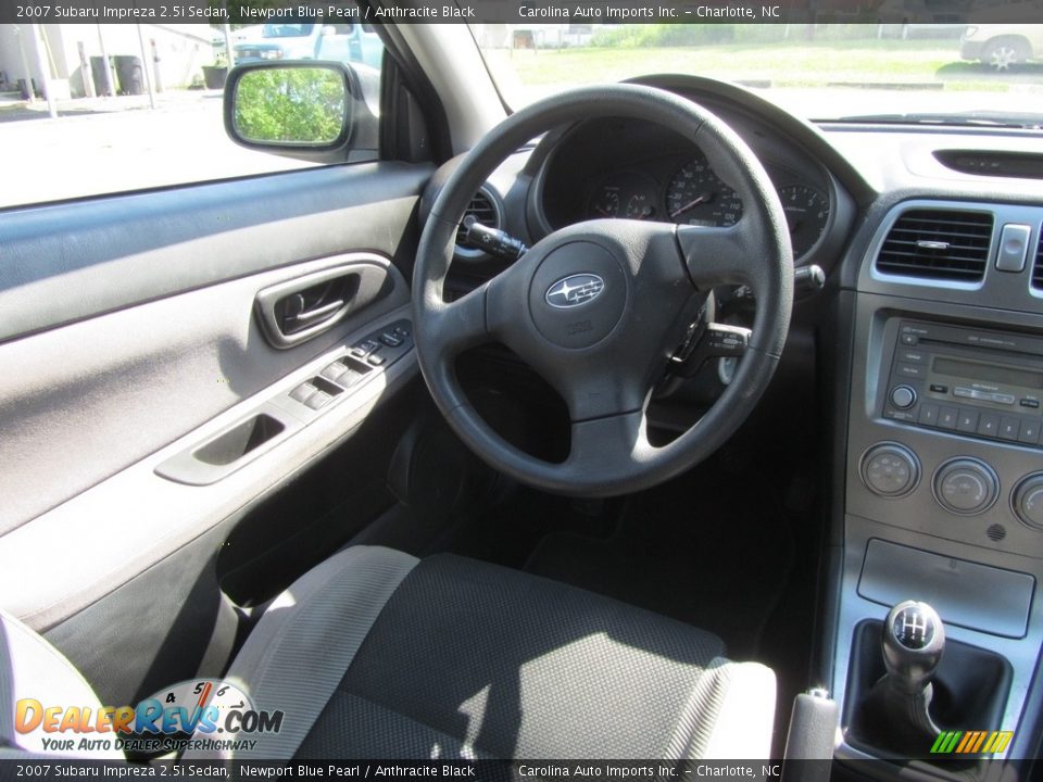 2007 Subaru Impreza 2.5i Sedan Newport Blue Pearl / Anthracite Black Photo #12
