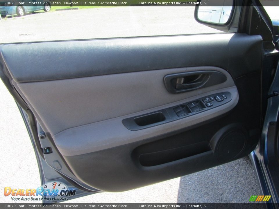 2007 Subaru Impreza 2.5i Sedan Newport Blue Pearl / Anthracite Black Photo #17