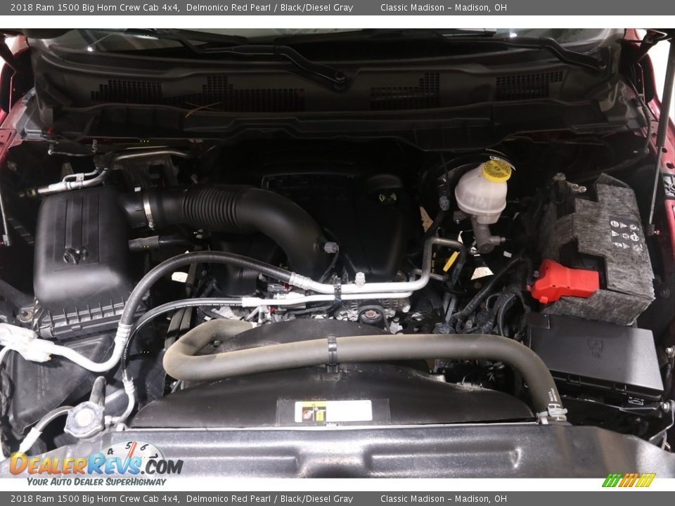 2018 Ram 1500 Big Horn Crew Cab 4x4 Delmonico Red Pearl / Black/Diesel Gray Photo #24