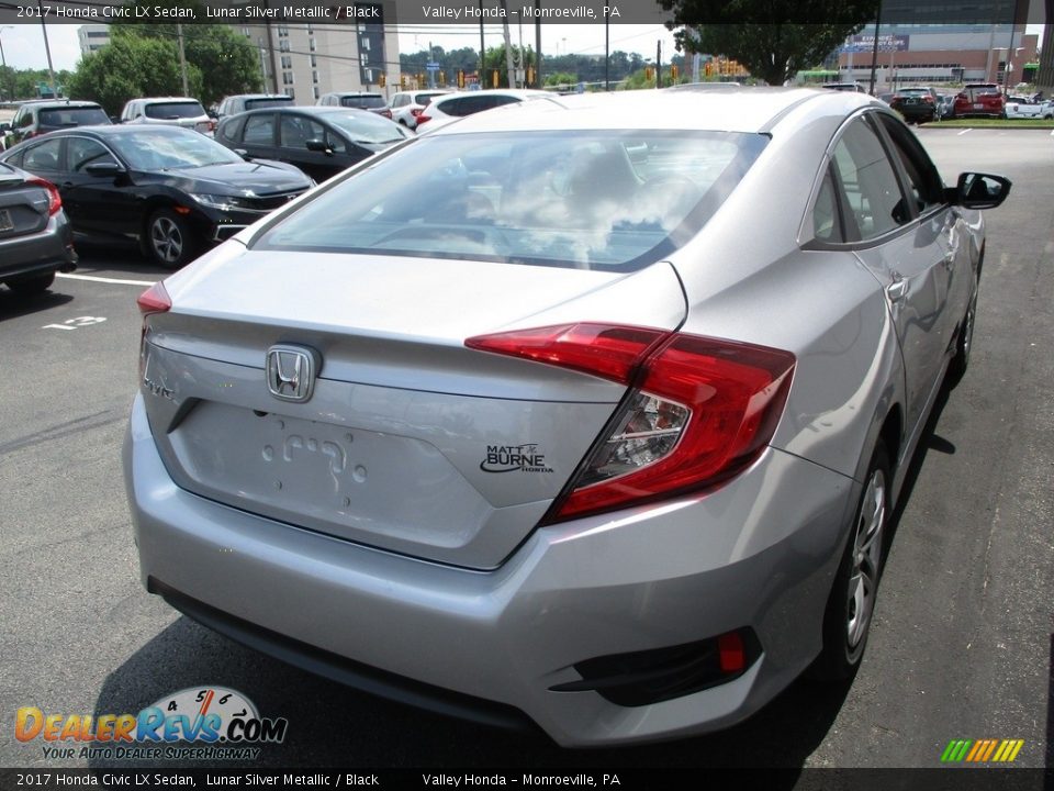 2017 Honda Civic LX Sedan Lunar Silver Metallic / Black Photo #5