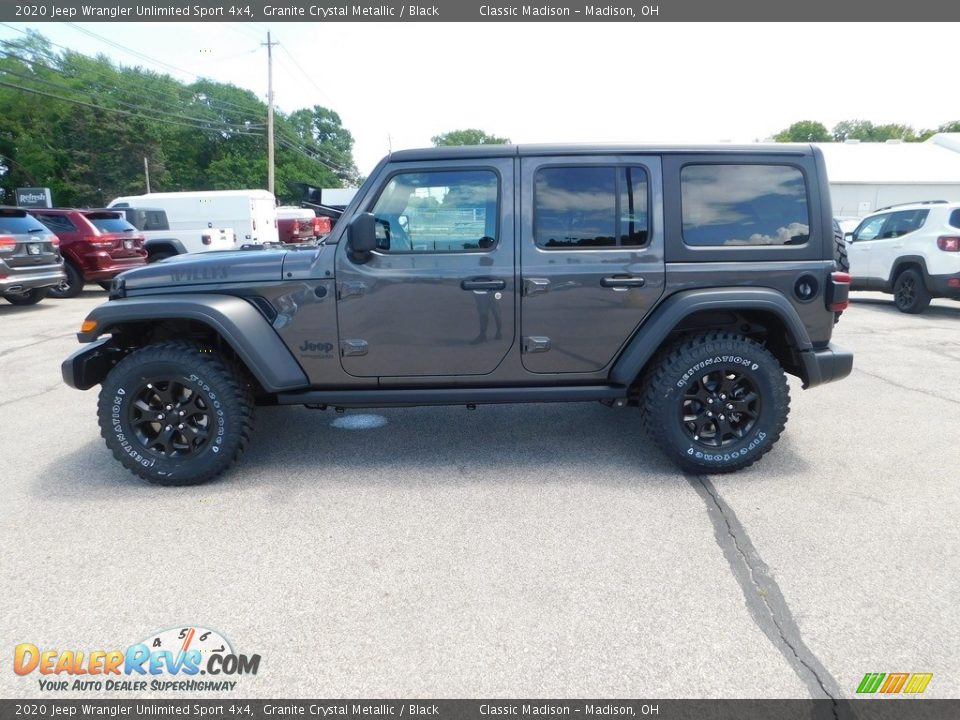 2020 Jeep Wrangler Unlimited Sport 4x4 Granite Crystal Metallic / Black Photo #2