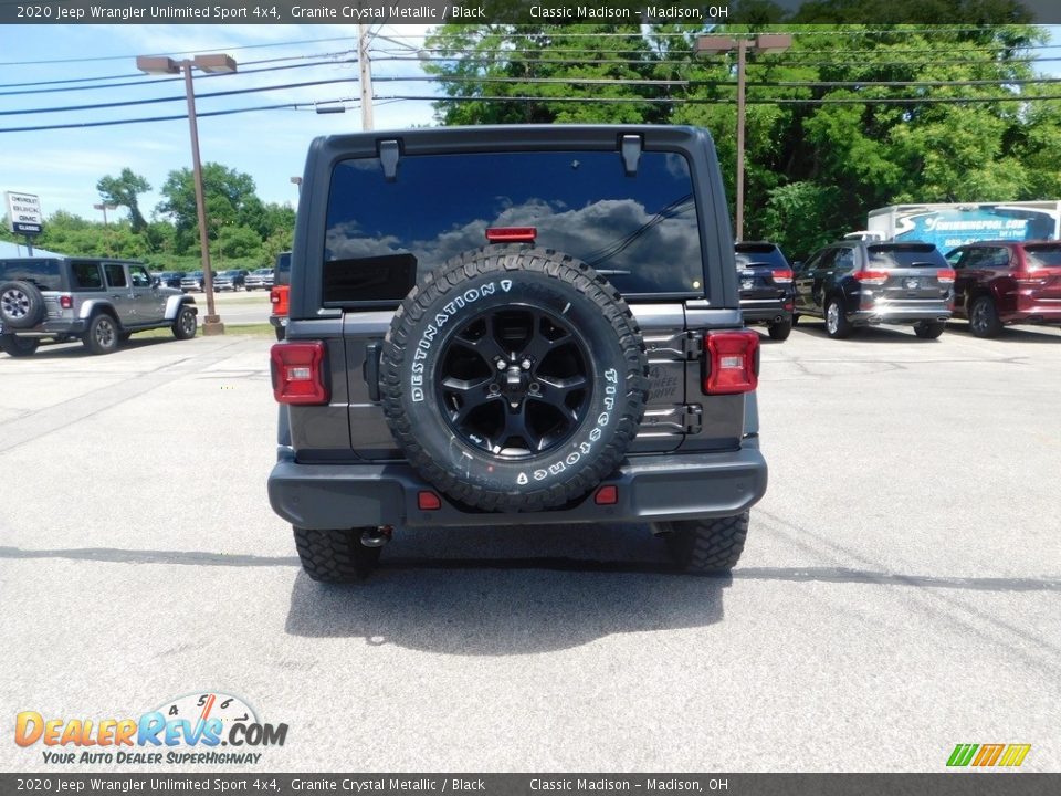 2020 Jeep Wrangler Unlimited Sport 4x4 Granite Crystal Metallic / Black Photo #3